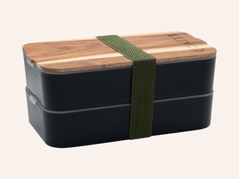 Bento + Lunch bag 11h58, Schwarz / Khaki